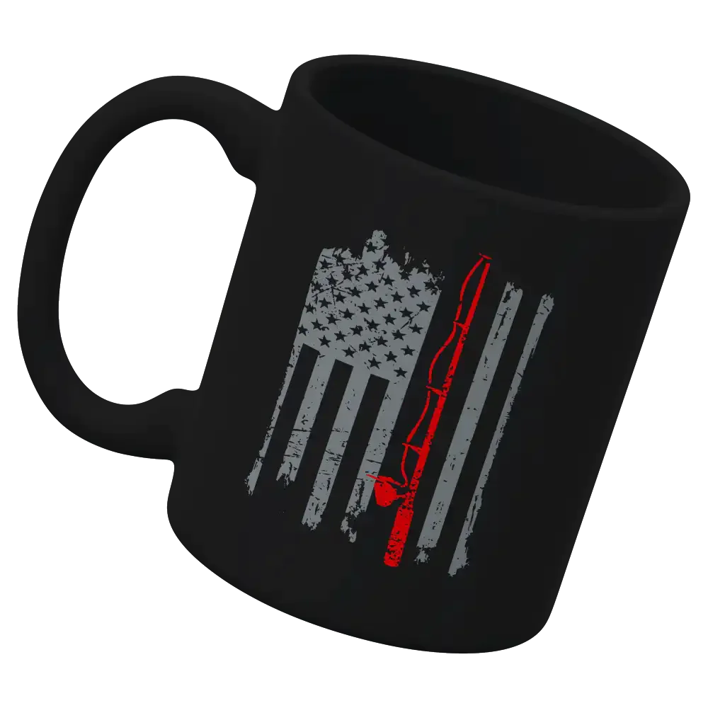 Fishing Rod American Flag 11oz Mug
